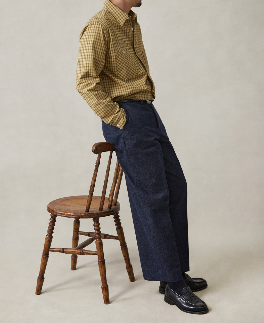 1950s Vintage Denim Work Pants Heavyweight Cotton