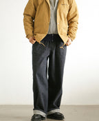 12oz Wide-Leg Denim Trousers Heavyweight Cotton