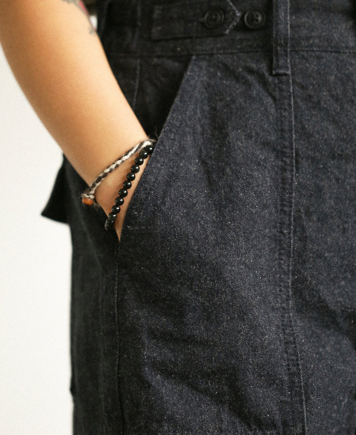 12oz Wide-Leg Denim Trousers Heavyweight Cotton