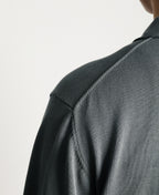 Long Sleeve Knitted Polo Shirt Gray Vintage Textured
