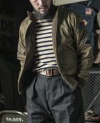 Nautical Stripe Long Sleeve Cotton T-Shirt Classic Fit