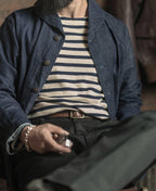 Nautical Stripe Long Sleeve Cotton T-Shirt Classic Fit