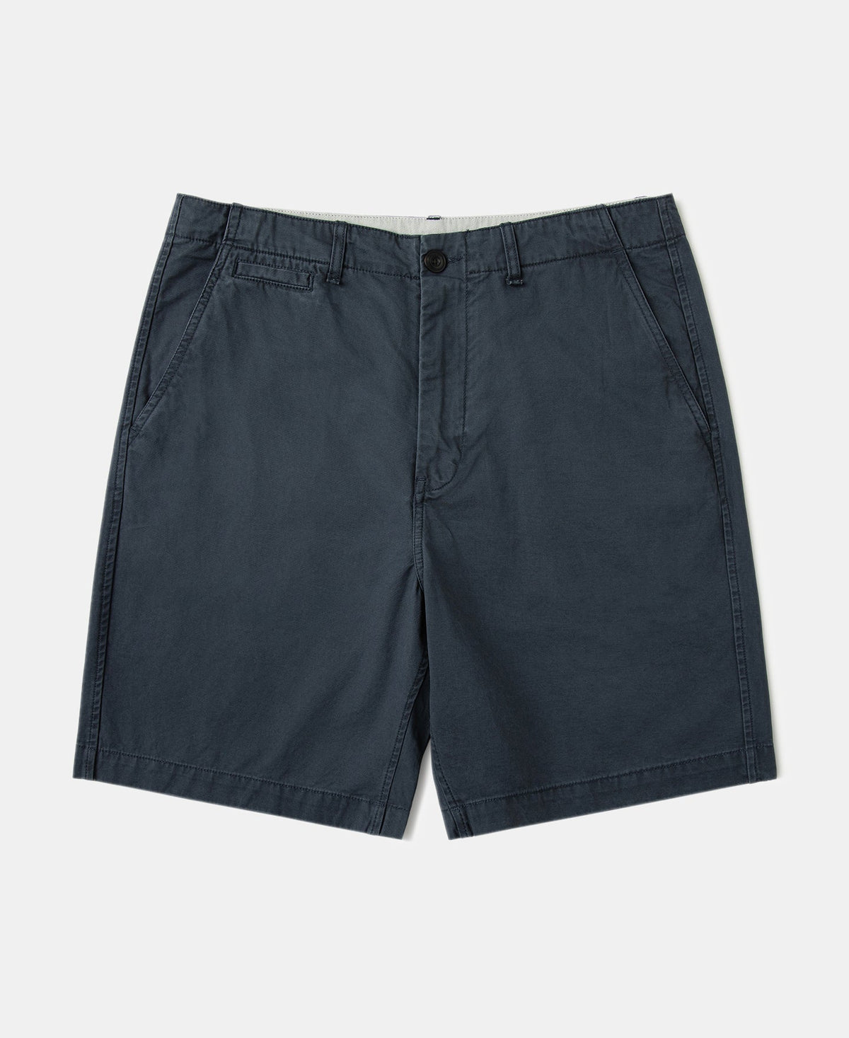 1930s Washed Officer Chino Shorts Navy Vintage Military Cut