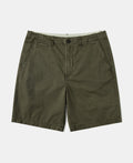 1930s Washed Officer Chino Shorts Olive Earthy Military Inspired
