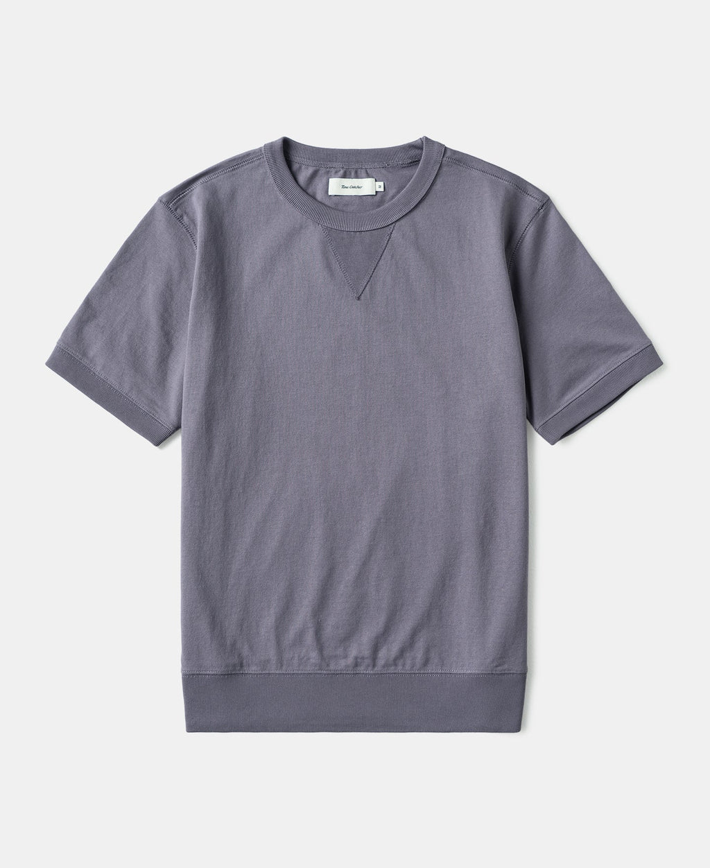 1950s V-Gusset Purple Cotton T-Shirt Relaxed Athletic Style