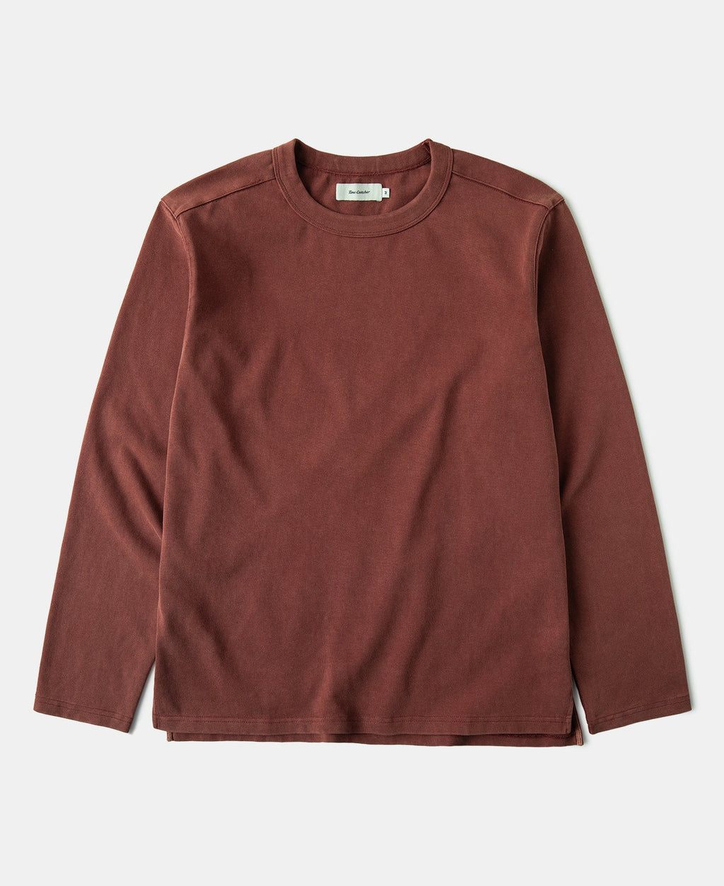 Sun-Washed Cotton Long Sleeve T-Shirt Clay Warm Toned