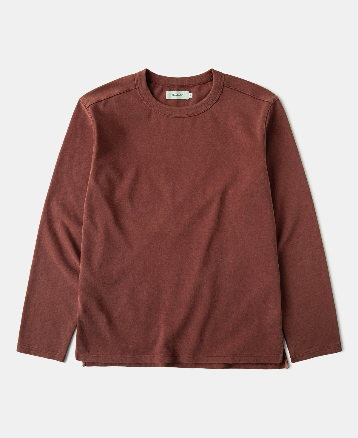 Sun-Washed Cotton Long Sleeve T-Shirt Clay Warm Toned