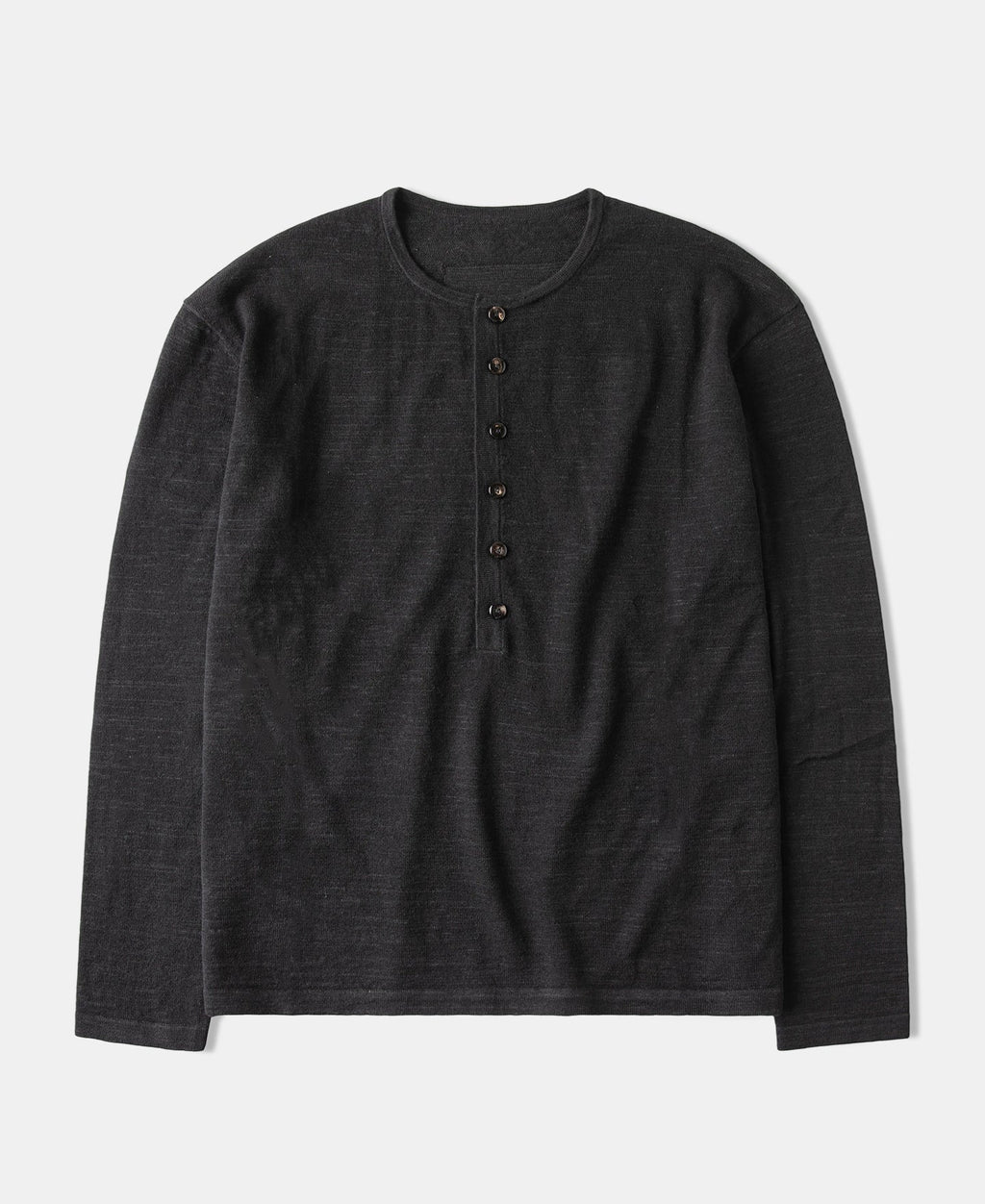 1910s Wool-Hemp Henley Shirt Long Sleeve Vintage