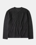 1910s Wool-Hemp Henley Shirt Long Sleeve Vintage