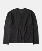 1910s Wool-Hemp Henley Shirt Long Sleeve Vintage