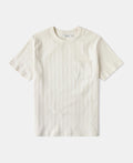 Heavyweight Ribbed Cotton Pocket T-Shirt Oatmeal White Structured