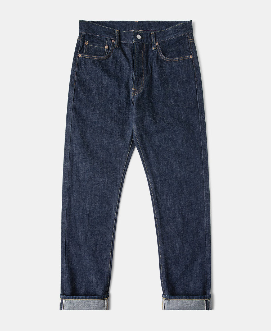 1960s Straight Tapered Zip-Fly Selvedge Denim Jeans Vintage