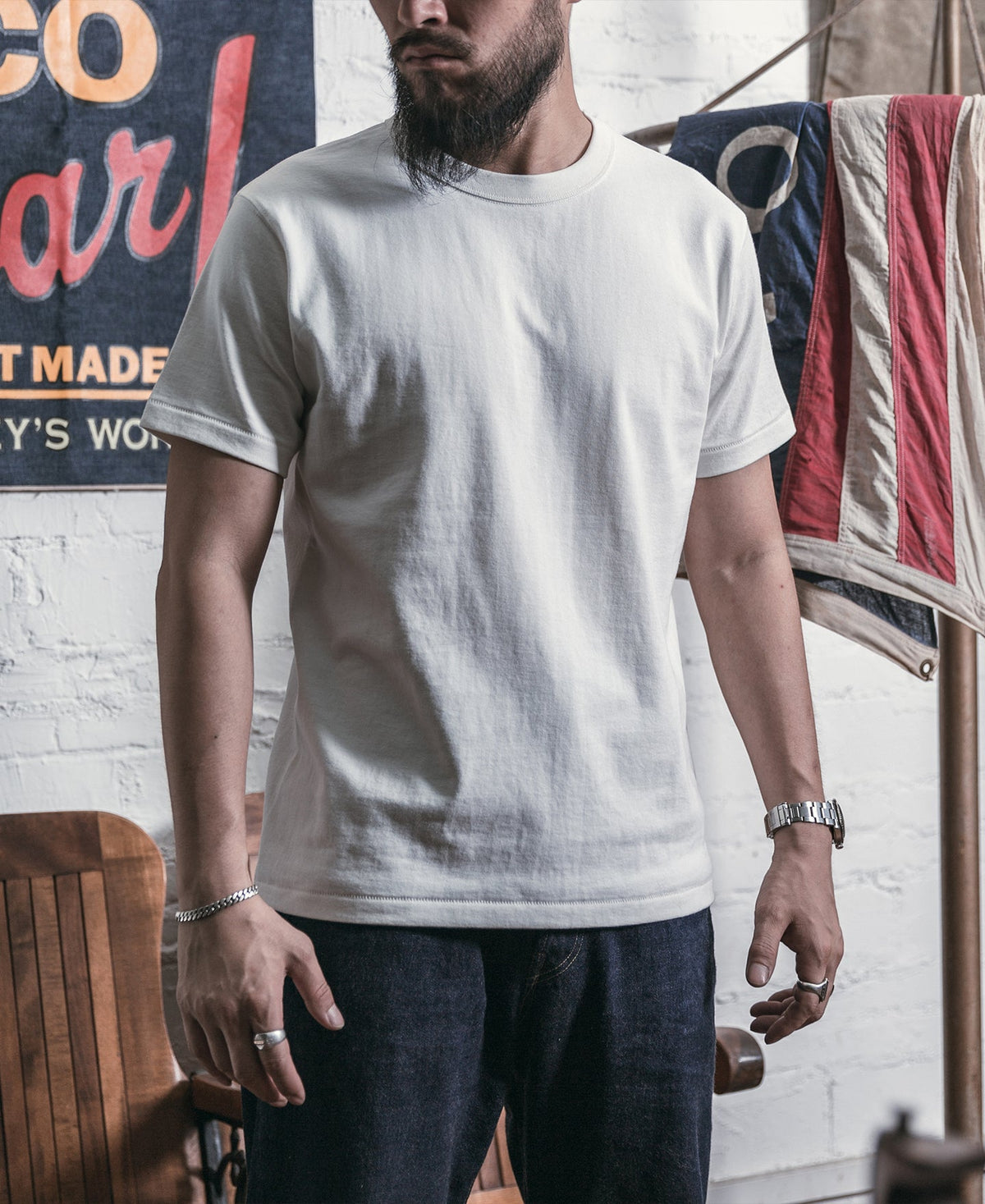 Tubular White Athletic T-Shirt Clean Minimal Cut