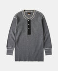 Long Sleeve Warm Henley Shirt Gray Thermal Layering Essential