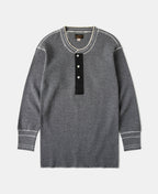 Long Sleeve Warm Henley Shirt Gray Thermal Layering Essential