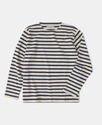 Nautical Stripe Long Sleeve Cotton T-Shirt Classic Fit