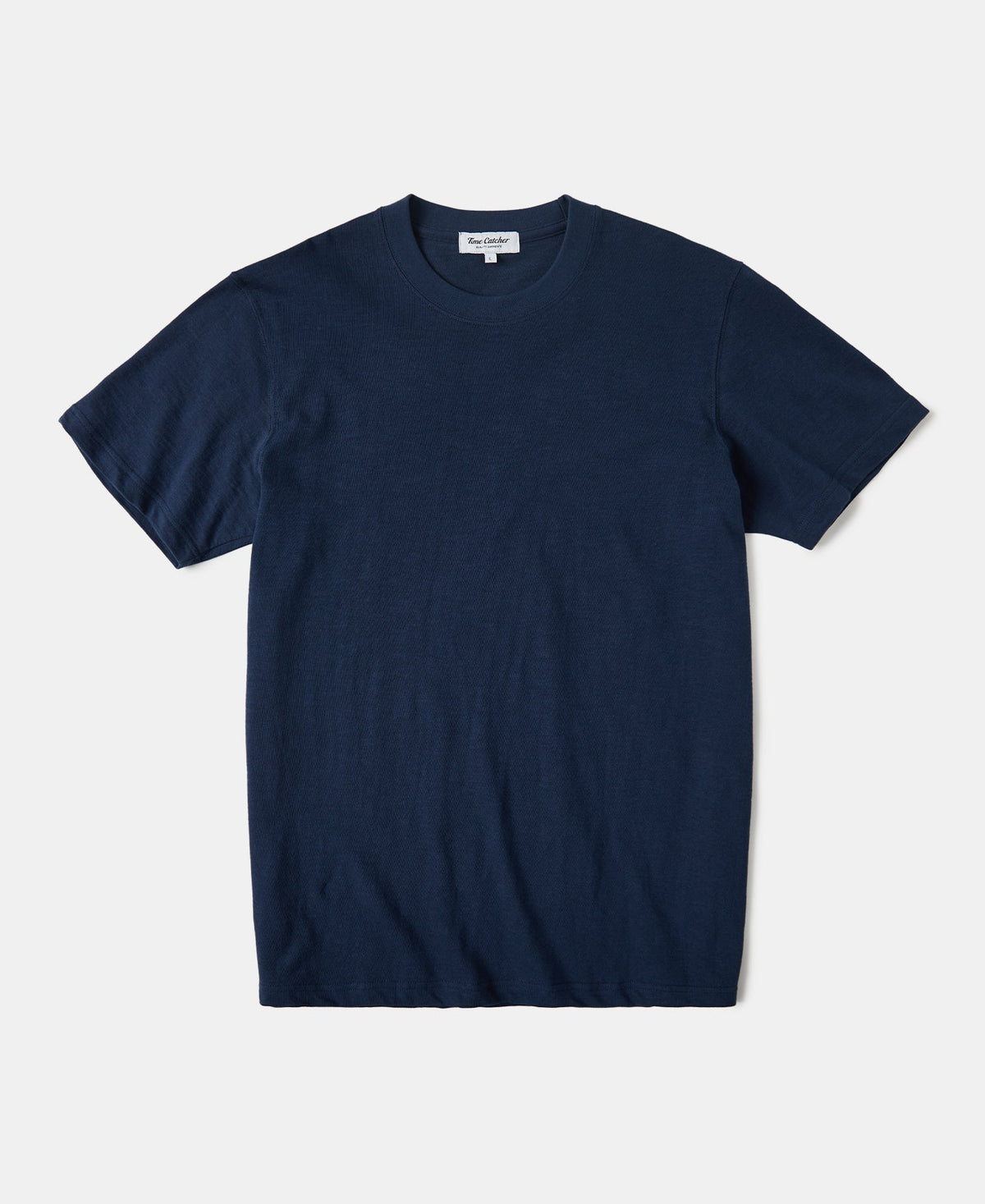 Loopwheel Slub Cotton Navy T-Shirt Relaxed Everyday Fit
