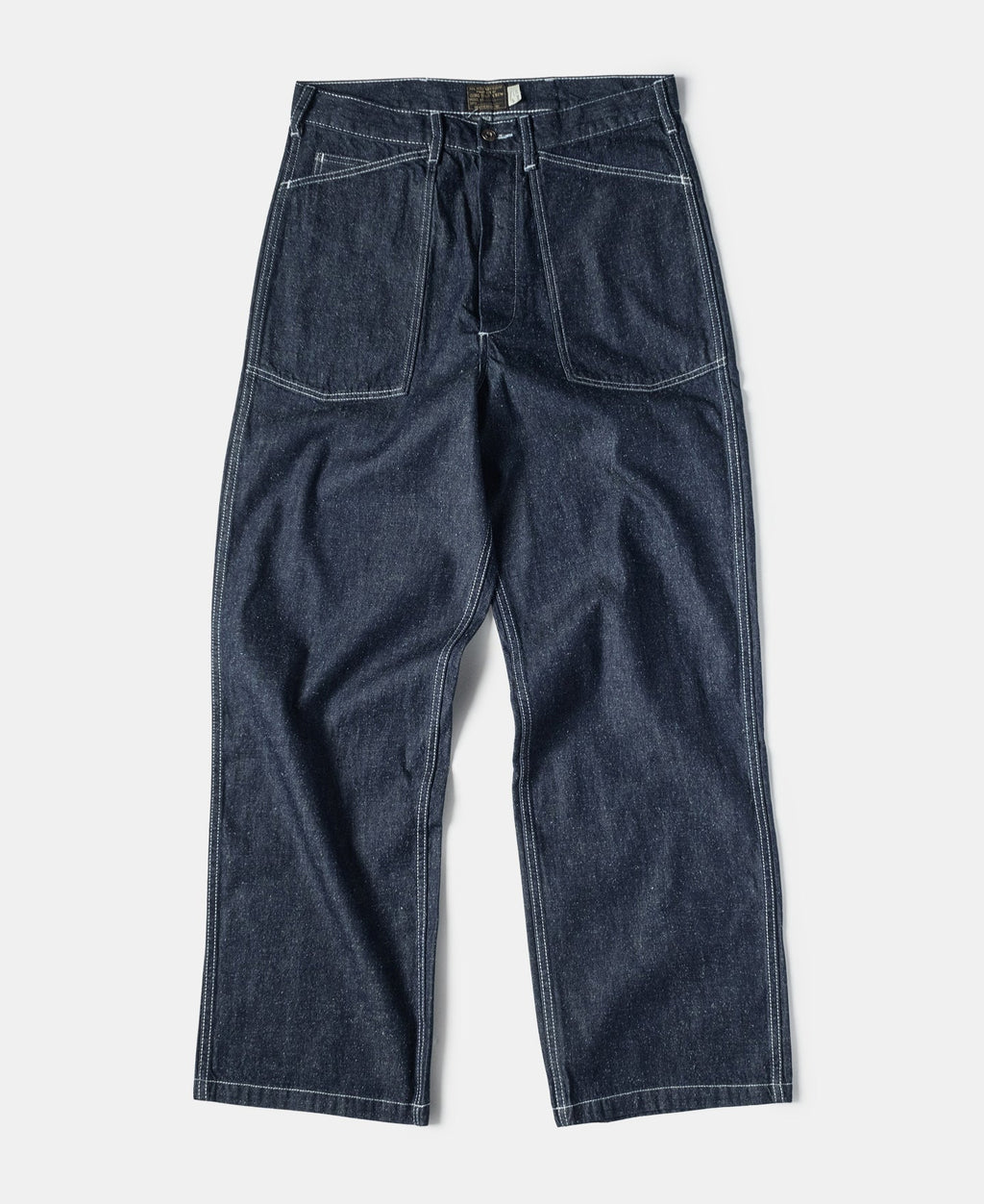 Pearl Slub Denim Trousers Vintage Military Inspired Relaxed Fit