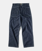 Pearl Slub Denim Trousers Vintage Military Inspired Relaxed Fit