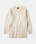 Long Sleeve Warm Henley Shirt Apricot Heavyweight Cozy