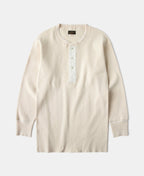 Long Sleeve Warm Henley Shirt Apricot Heavyweight Cozy