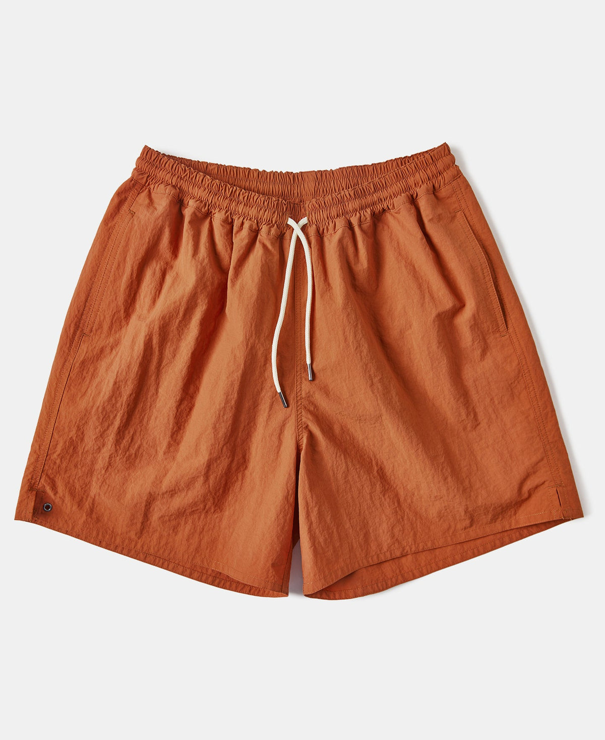 5-Inch Nylon Swim Shorts Orange Lightweight Beach Ready