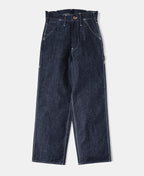 Slub Pearl Yarn Indigo Denim Carpenter Pants Relaxed Fit