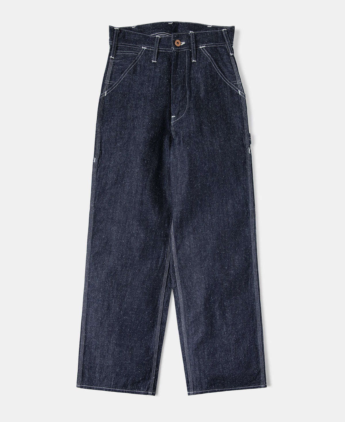 Slub Pearl Yarn Indigo Denim Carpenter Pants Relaxed Fit