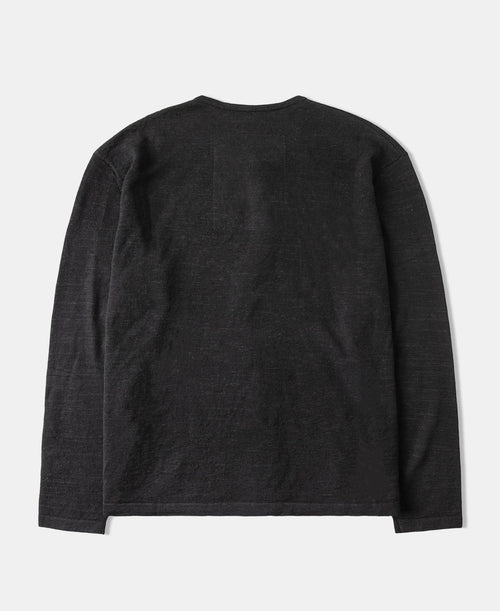 1910s Wool-Hemp Henley Shirt Long Sleeve Vintage
