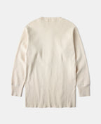 Long Sleeve Warm Henley Shirt Apricot Heavyweight Cozy