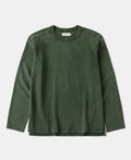 Sun-Washed Cotton Long Sleeve T-Shirt Washed Green Relaxed