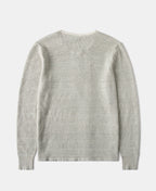 Waffle Knit Jacquard Henley Shirt Gray Long Sleeve