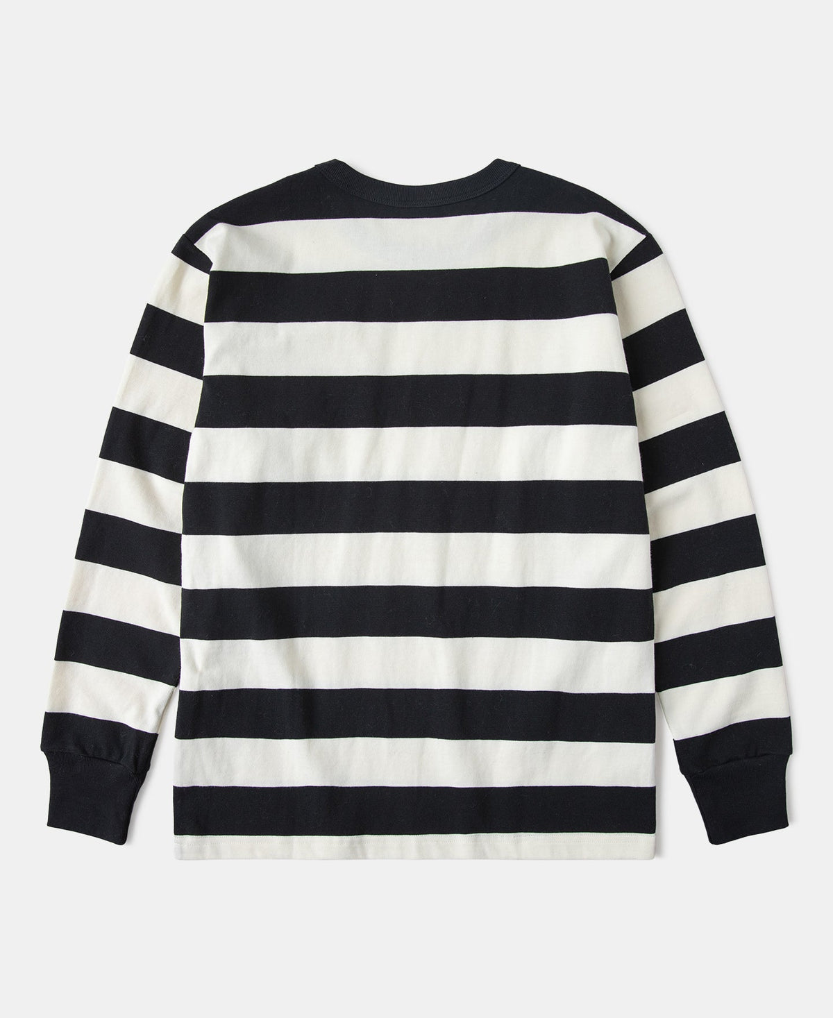 9 oz Wide Striped Heavyweight Cotton Long Sleeve T-Shirt