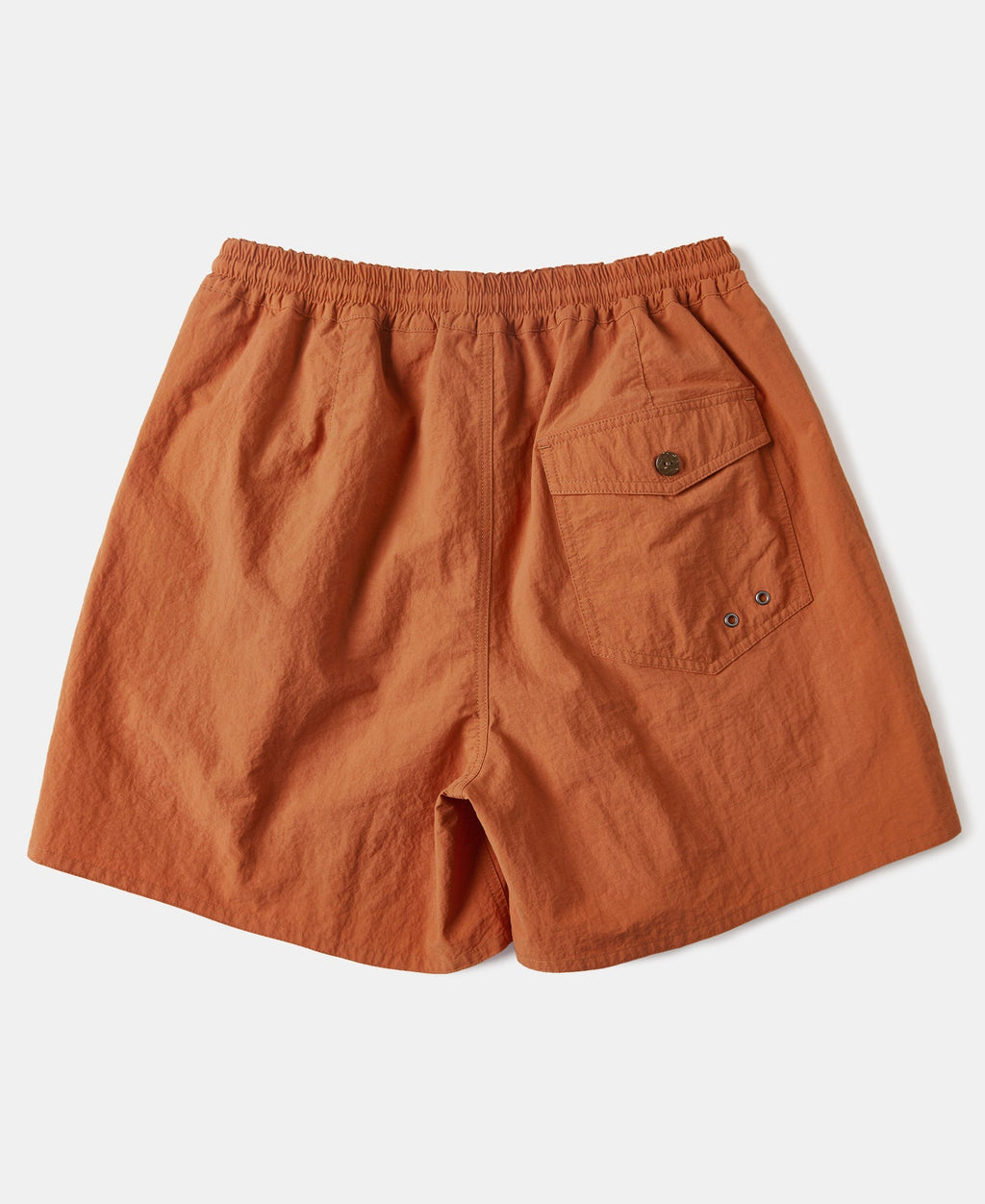 5-Inch Nylon Swim Shorts Orange Lightweight Beach Ready
