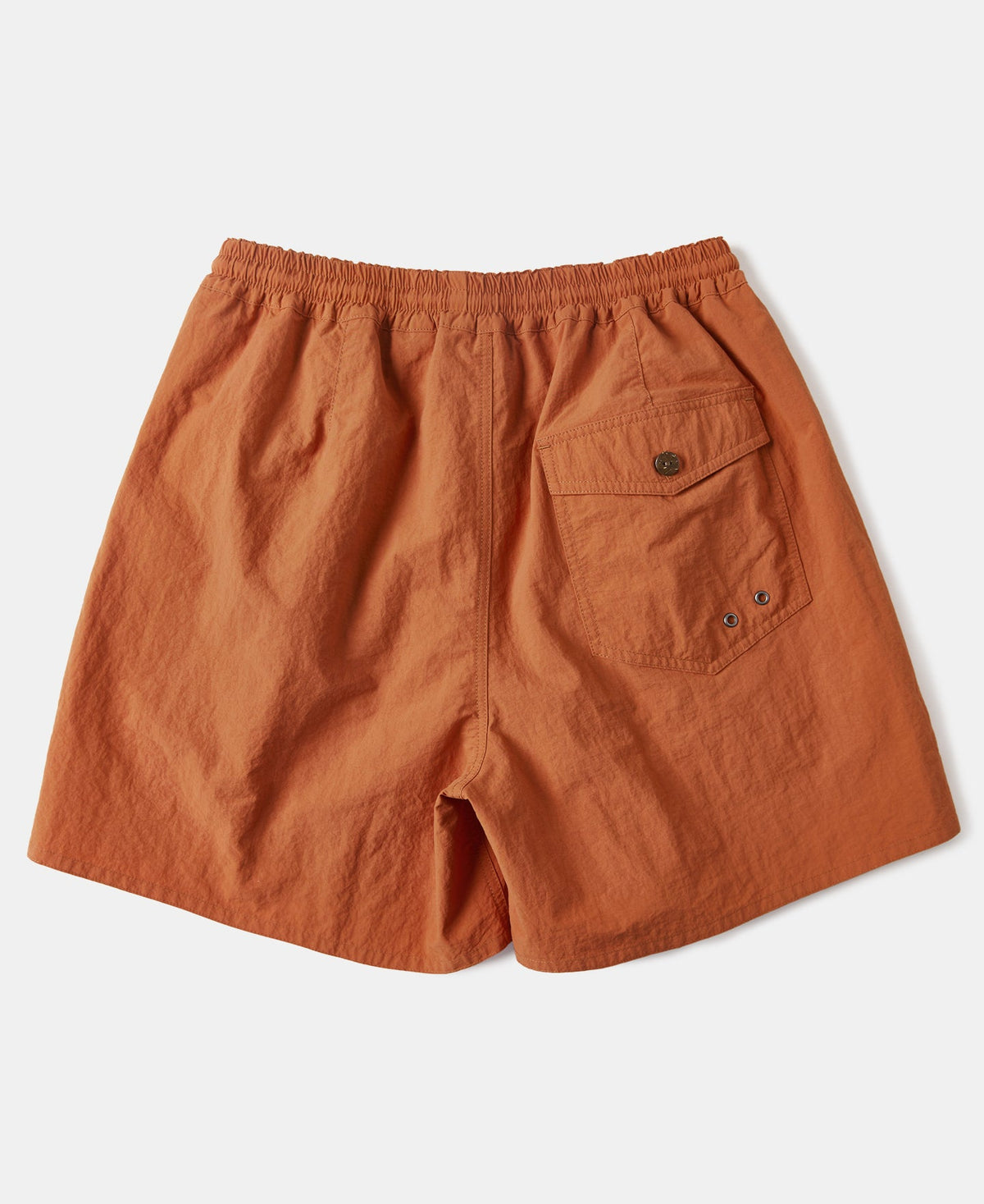 5-Inch Nylon Swim Shorts Orange Lightweight Beach Ready