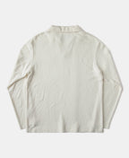 Terry Cloth Long Sleeve Collar T-Shirt Vintage Athletic