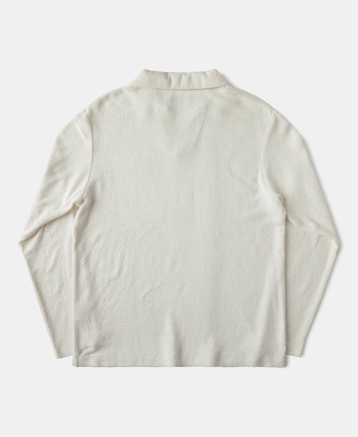 Terry Cloth Long Sleeve Collar T-Shirt Vintage Athletic