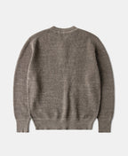 Textured Melange Knit Henley Shirt Taupe Long Sleeve