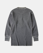 Long Sleeve Warm Henley Shirt Gray Thermal Layering Essential