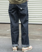 Slub Pearl Yarn Indigo Denim Carpenter Pants Relaxed Fit