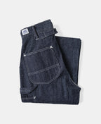 Slub Pearl Yarn Indigo Denim Carpenter Pants Relaxed Fit