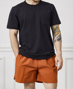 5-Inch Nylon Swim Shorts Orange Lightweight Beach Ready