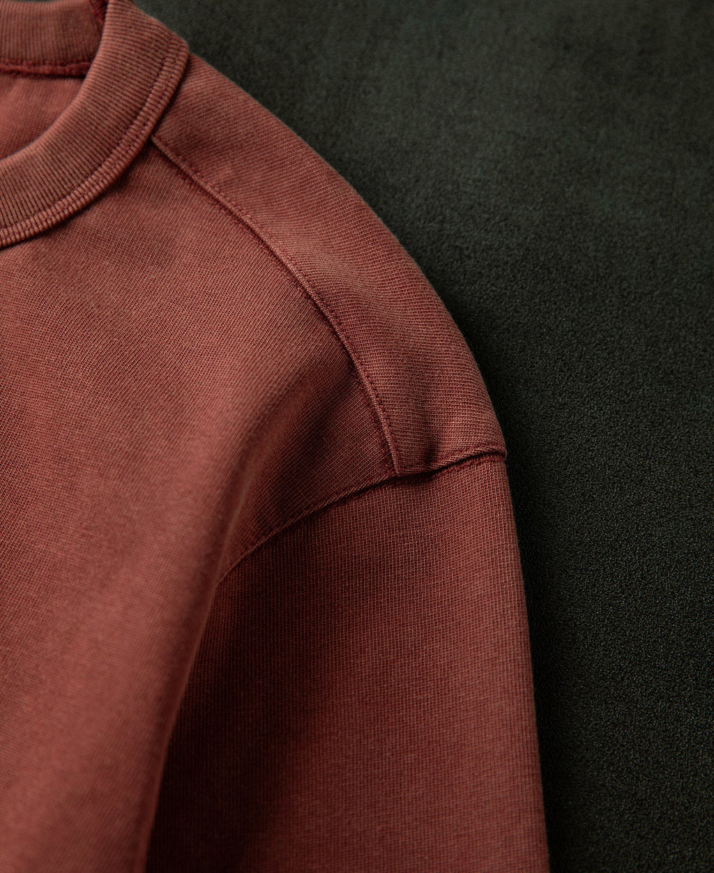 Sun-Washed Cotton Long Sleeve T-Shirt Clay Warm Toned