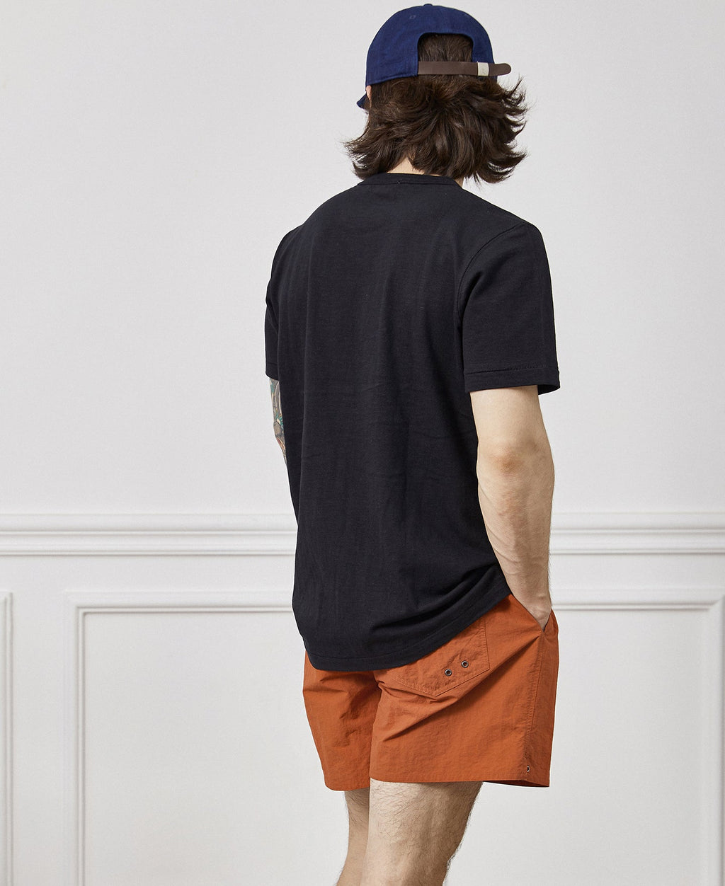 5-Inch Nylon Swim Shorts Orange Lightweight Beach Ready