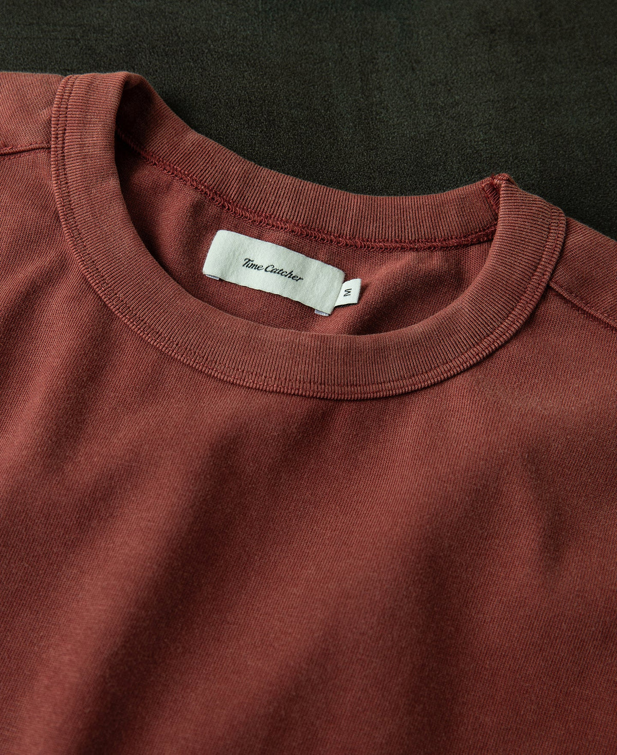 Sun-Washed Cotton Long Sleeve T-Shirt Clay Warm Toned