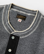 Long Sleeve Warm Henley Shirt Gray Thermal Layering Essential