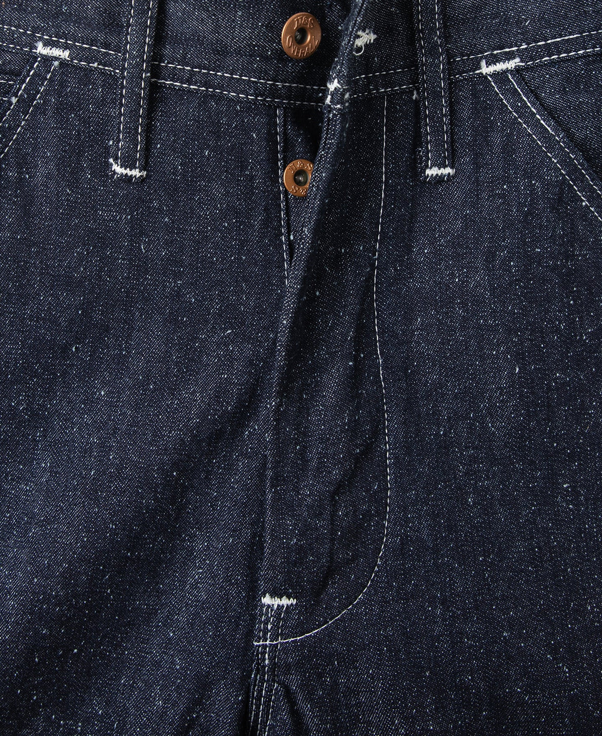 Slub Pearl Yarn Indigo Denim Carpenter Pants Relaxed Fit