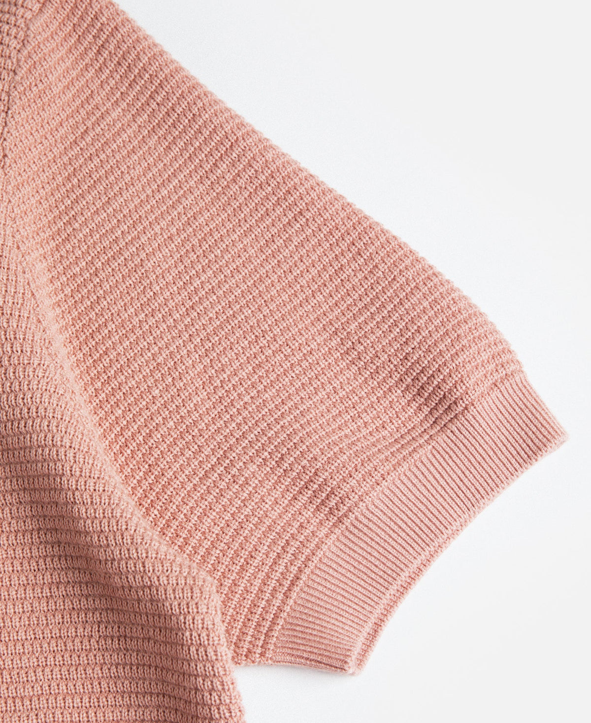 Jacquard Short Sleeve Polo Shirt Pink Vintage Knit Retro Pattern