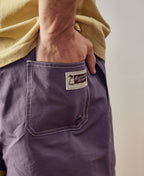 Two-Tone Beach Swim Trunks Purple Mustard Colorblock