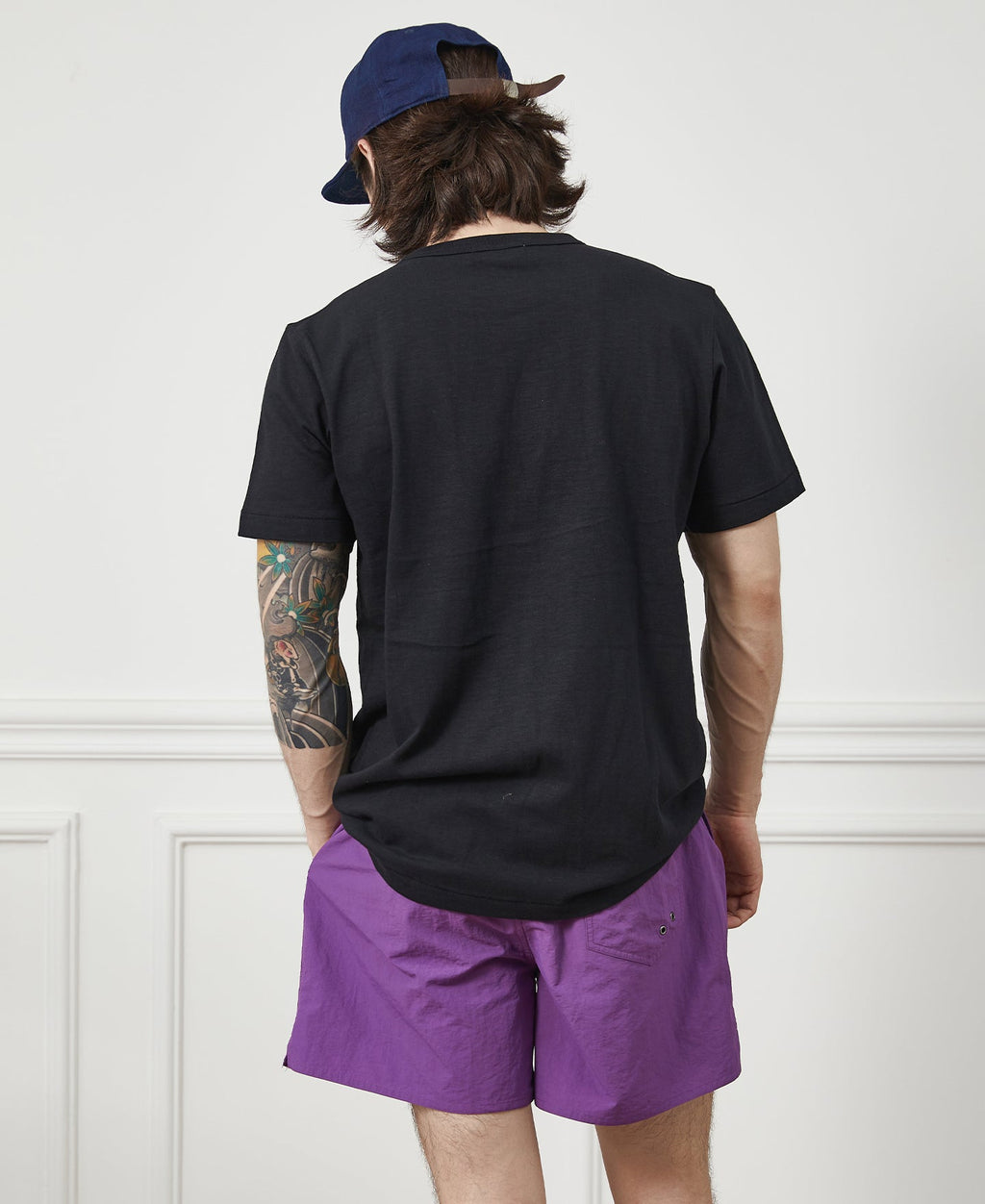 5-Inch Nylon Swim Shorts Purple Athletic Short Inseam